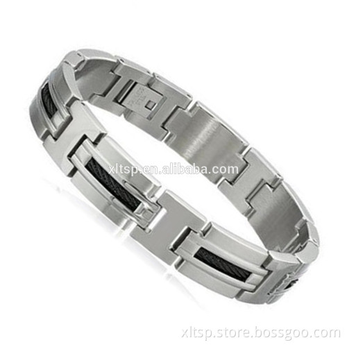 Most popular cable bracelet pure titanium energy health bracelet